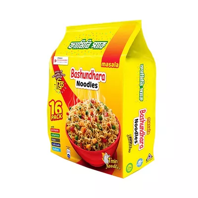 Bashundhara Instant Noodles Masala 16 pcs